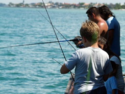 Anna Maria Island Florida City Pier Fishermen