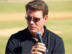 Orioles Jim Palmer answers questions at the fan forum at Ed Smith Stadium Sarasota Florida