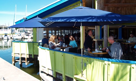 Outside deck at the Dockside Waterfront Grill in Venice, FL