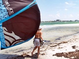 Kite surfing off Lido Key Beach near Sarasota Florida