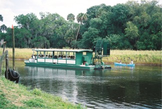 The Gator Gal airboat in the lagoon at Myakka State Park