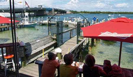 The view from tableside at New Pass Grill on of Sarasota's Restaurants