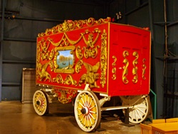 A circus wagon at The Ringling Circus Museum