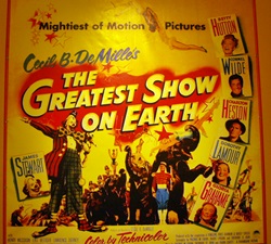 Poster of The Greatest SHow on Earth at the Ringling Circus Museum in sarasota, Florida