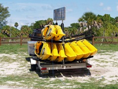 kayak rentals at Sarasota's Lido Key