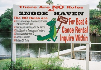 Snook Haven sign