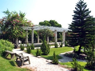 Sunken gardens at Historic Spanish Point, Sarasota Florida area