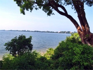 The view of Sarasota Bay from the White Cottage at Spanish Point