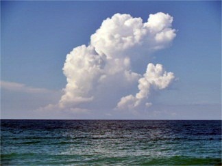 Clouds over the Gulf of Mexico off Turtle Beach on Siesta Key Florida