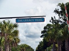 Legacy trail sign in Sarasota Florida