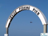 venice fishing pier sign at entrance venice florida