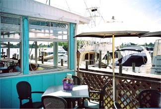 The outdoor deck at the Casey Key Fish House
