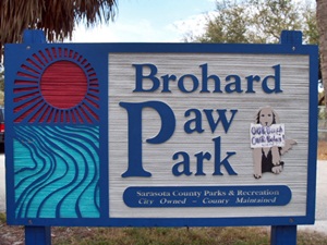 Brohard Beach Paws Park and Dog Beach Sign Venice