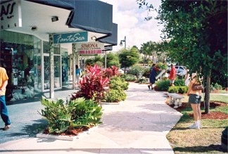 The shops on St Armands Circle